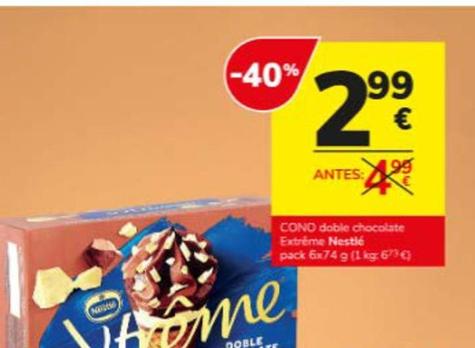 Oferta de Conos de chocolate por 2,99€ en Consum