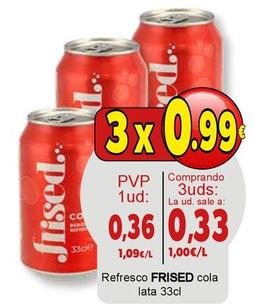 Oferta de Frised - Refresco Cola por 0,36€ en SPAR
