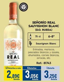 Oferta de Señorío Real - Sauvignon Blanc D.O. Rueda por 3,25€ en Makro
