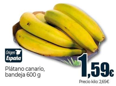 Oferta de España - Plátano Canario, Bandeja  por 1,59€ en Unide Supermercados
