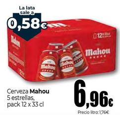 Oferta de Mahou - Cerveza 5 Estrellas por 6,96€ en Unide Supermercados