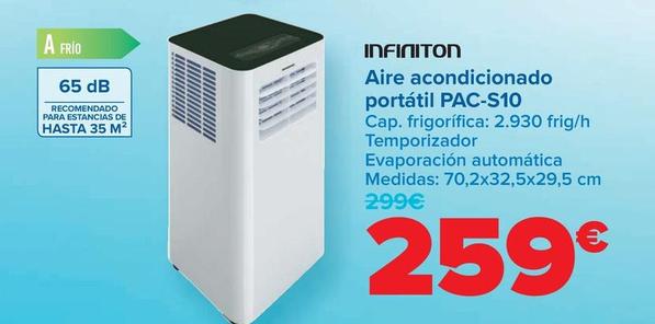Oferta de Infiniton - Aire Acondicionado  Portátil PAC-S10 por 259€ en Carrefour
