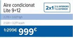 Oferta de Midea - Aire Acondicionado Lite 9+12 por 999€ en Carrefour