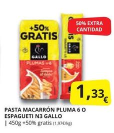 Oferta de Macarrones por 1,33€ en Supermercados MAS