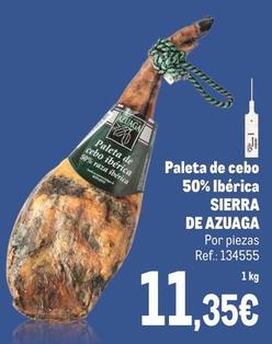 Oferta de Paleta ibérica de cebo por 11,35€ en Makro