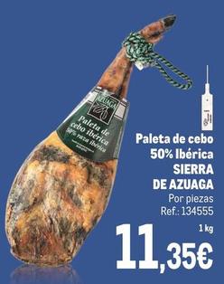 Oferta de Paleta ibérica de cebo por 11,35€ en Makro