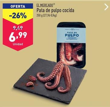 Oferta de El Mercado -Pata De Pulpo Cocida por 6,99€ en ALDI