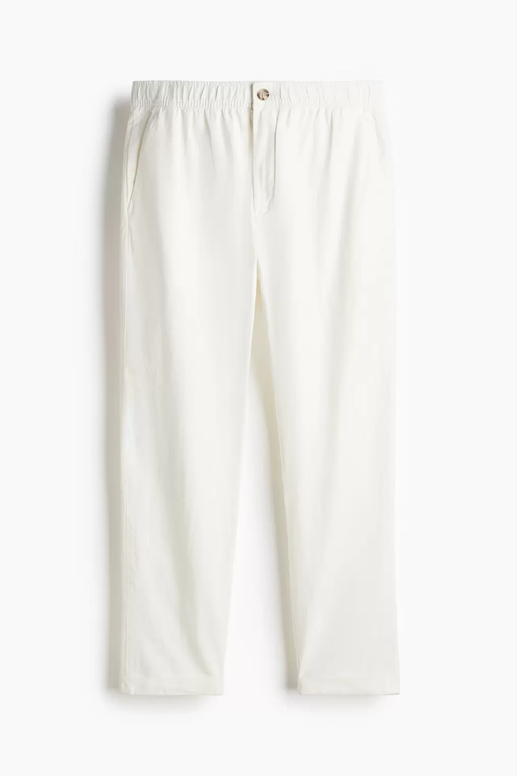 Oferta de Pantalón en mezcla de lino Regular Fit por 199938€ en H&M