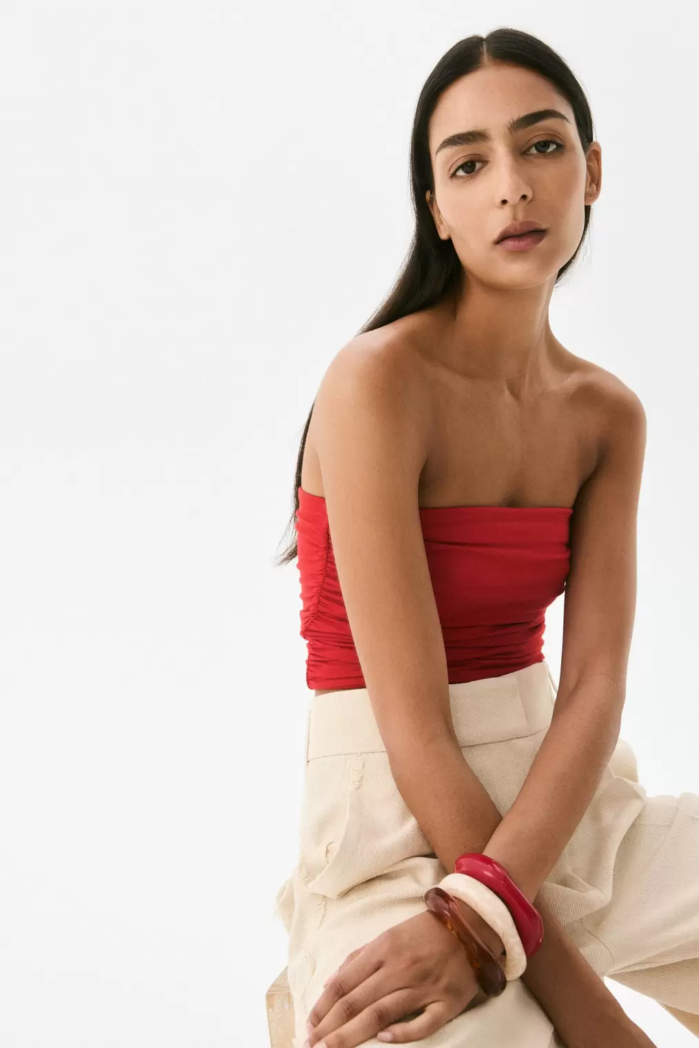 Oferta de Top de tubo drapeado por 9,99€ en H&M