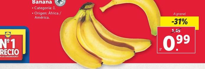 Oferta de Banana por 0,99€ en Lidl
