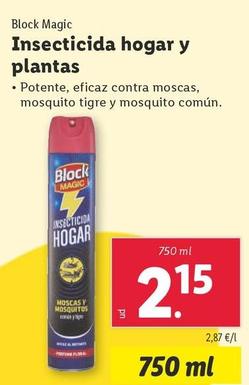 Oferta de Block Magic - Insecticida Hogar Y Plantas por 2,15€ en Lidl