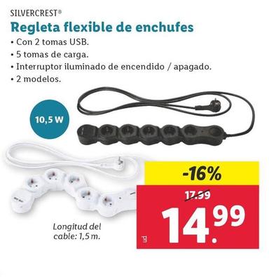 Oferta de SilverCrest - Regleta Flexible De Enchufes por 14,99€ en Lidl