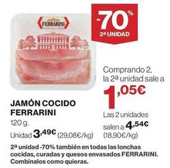 Oferta de Jamón cocido por 3,49€ en El Corte Inglés
