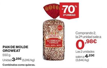 Oferta de Pan de molde por 3,25€ en El Corte Inglés