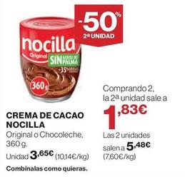 Oferta de Crema de cacao por 3,65€ en El Corte Inglés