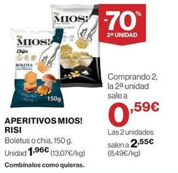 Oferta de Aperitivos y frutos secos por 1,96€ en El Corte Inglés