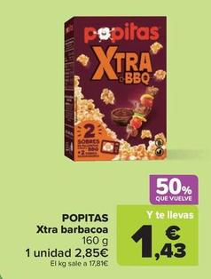 Oferta de Popitas - Xtra barbacoa por 1,43€ en Carrefour