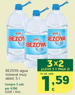 Oferta de Bezoya - Agua Mineral Muy Débil por 1,59€ en HiperDino
