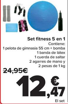 Oferta de Set Fitness 5 En 1 por 12,47€ en Carrefour