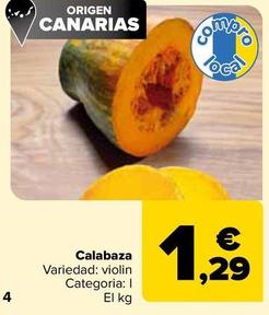 Oferta de Calabaza por 1,29€ en Carrefour