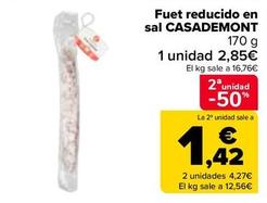 Oferta de Casademont - Fuet Reducido En Sal por 2,85€ en Carrefour