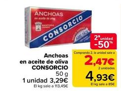 Oferta de Consorcio - Anchoas  En Aceite De Oliva por 3,29€ en Carrefour