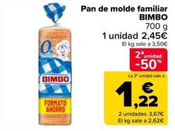 Oferta de Bimbo - Pan De Molde Familiar por 2,45€ en Carrefour