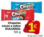 Oferta de Dulcesol - Chapelas Cacao O Zebra por 1€ en Carrefour