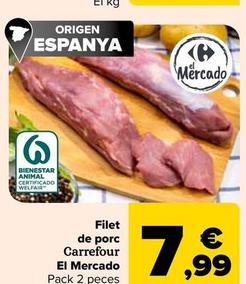 Oferta de Carrefour - El Mercado Solomillo De Cerdo  por 7,99€ en Carrefour