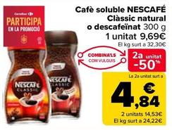Oferta de Nescafé - Café Soluble Classic Natural O Descafeinado por 9,69€ en Carrefour