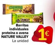 Oferta de  Nature Valley -- Barritas Individuales Proteína O Avena por 1€ en Carrefour