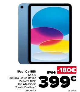 Oferta de Apple - iPad 10ª GEN por 399€ en Carrefour