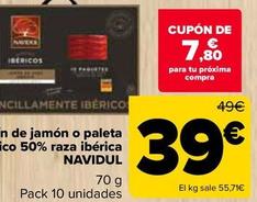 Oferta de Navidul - Maletín De Jamón O Paleta  De Cebo Ibérico 50% Raza Ibérica por 39€ en Carrefour