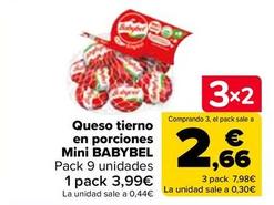 Oferta de Babybel - Queso tierno en porciones Mini por 3,99€ en Carrefour