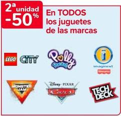 Oferta de En TODOS  los juguetes  de las marcas Lego City MonsterJam Polly pocket Cars Imaginext y Tech Deck en Carrefour