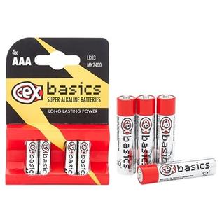 Oferta de CeX Basics - AAA Batteries 4 Pack por 3€ en CeX