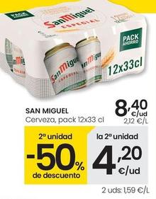 Oferta de San Miguel - Cerveza por 8,4€ en Eroski