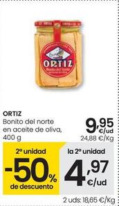 Oferta de Ortiz - Bonito Del Norte En Aceite De Oliva por 9,95€ en Eroski