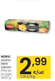 Oferta de Norvi - Pina En Su Jugo por 2,99€ en Eroski
