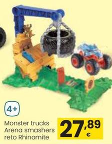 Oferta de Hot Wheels - Monster Trucks Arena Smashers Reto Rhinomite por 27,89€ en Eroski