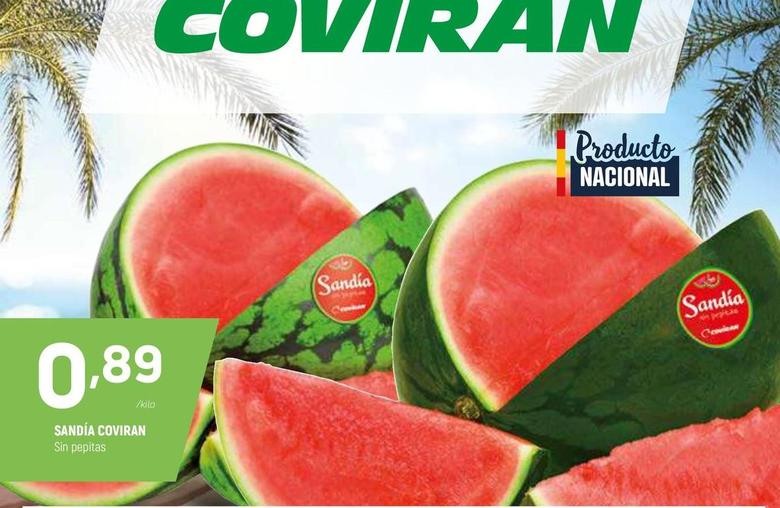 Oferta de Coviran - Sandía Coviran por 0,89€ en Coviran