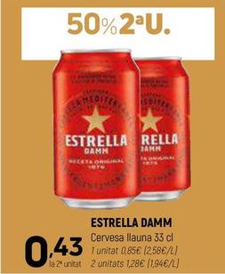 Oferta de Estrella Damm - Cervesa Llauna por 0,85€ en Coviran