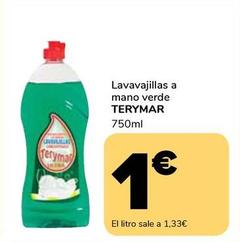 Oferta de Terymar - Lavavajillas A Mano Verde por 1€ en Supeco