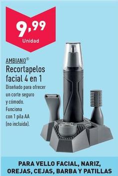 Oferta de Ambiano - Recortapelos Facial 4 En 1 por 9,99€ en ALDI