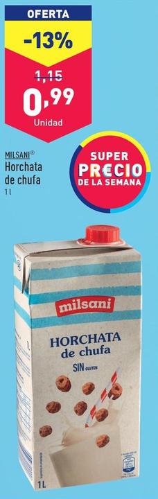 Oferta de Milsani - Horchata De Chufa por 0,99€ en ALDI