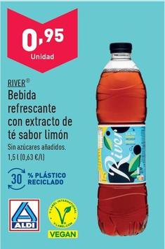 Oferta de River - Bebida Refrescante Con Extracto De Te Sabor Limon por 0,95€ en ALDI