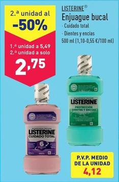 Oferta de Listerine - Enjuague Bucal por 5,49€ en ALDI
