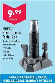 Oferta de Ambiano - Recortapelos Facial 4 En 1 por 9,99€ en ALDI