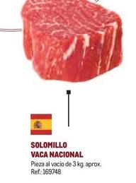 Oferta de Solomillo Vaca Nacional en Makro