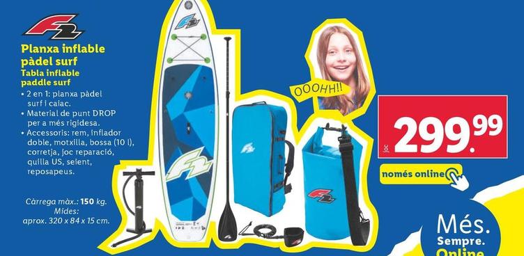 Oferta de F2 - Tabla Surf Paddle Surf por 299,99€ en Lidl